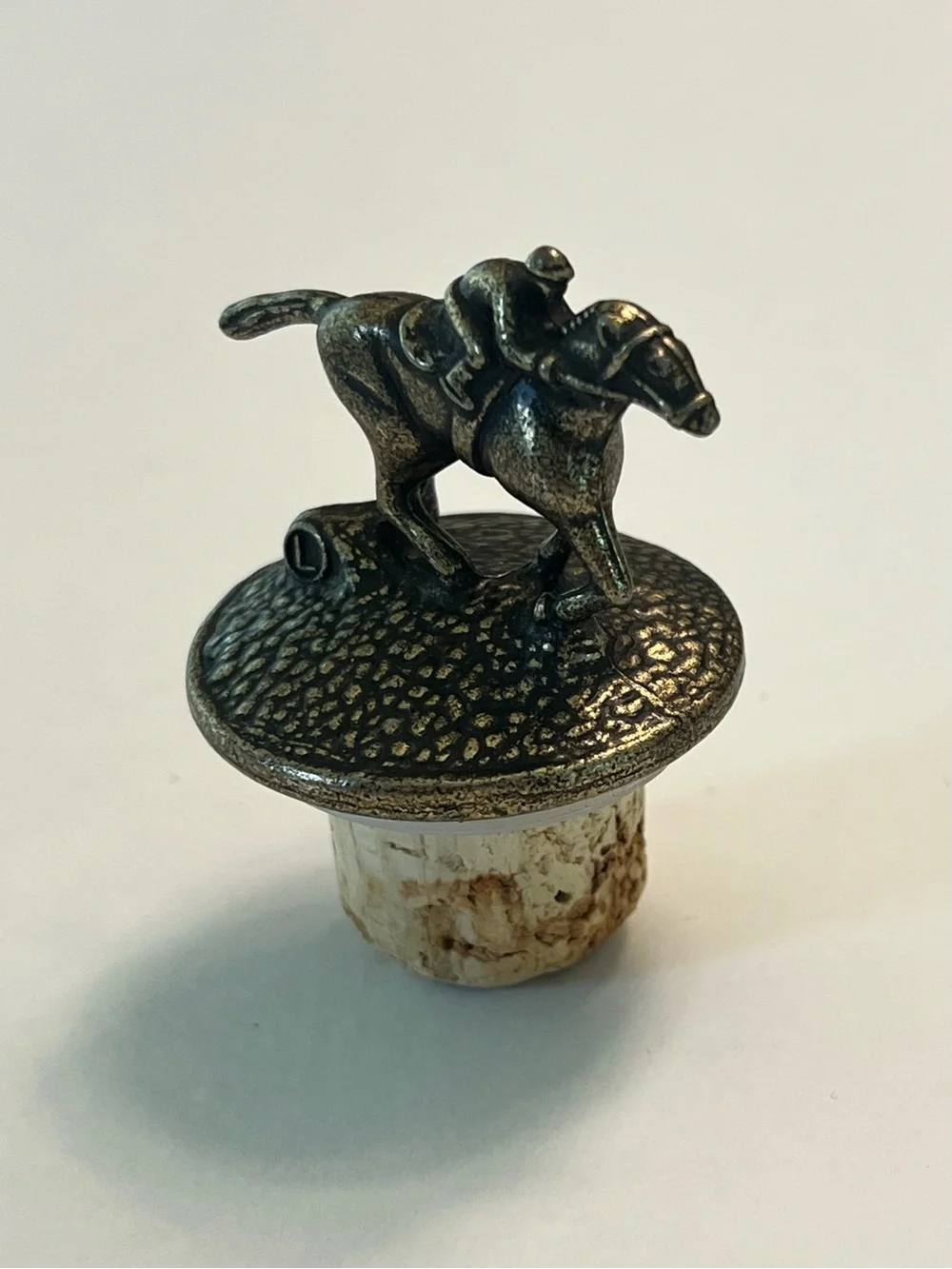 Blanton’s Single Barrel Bourbon Whiskey Horse and Jockey Cork Stopper Letter L